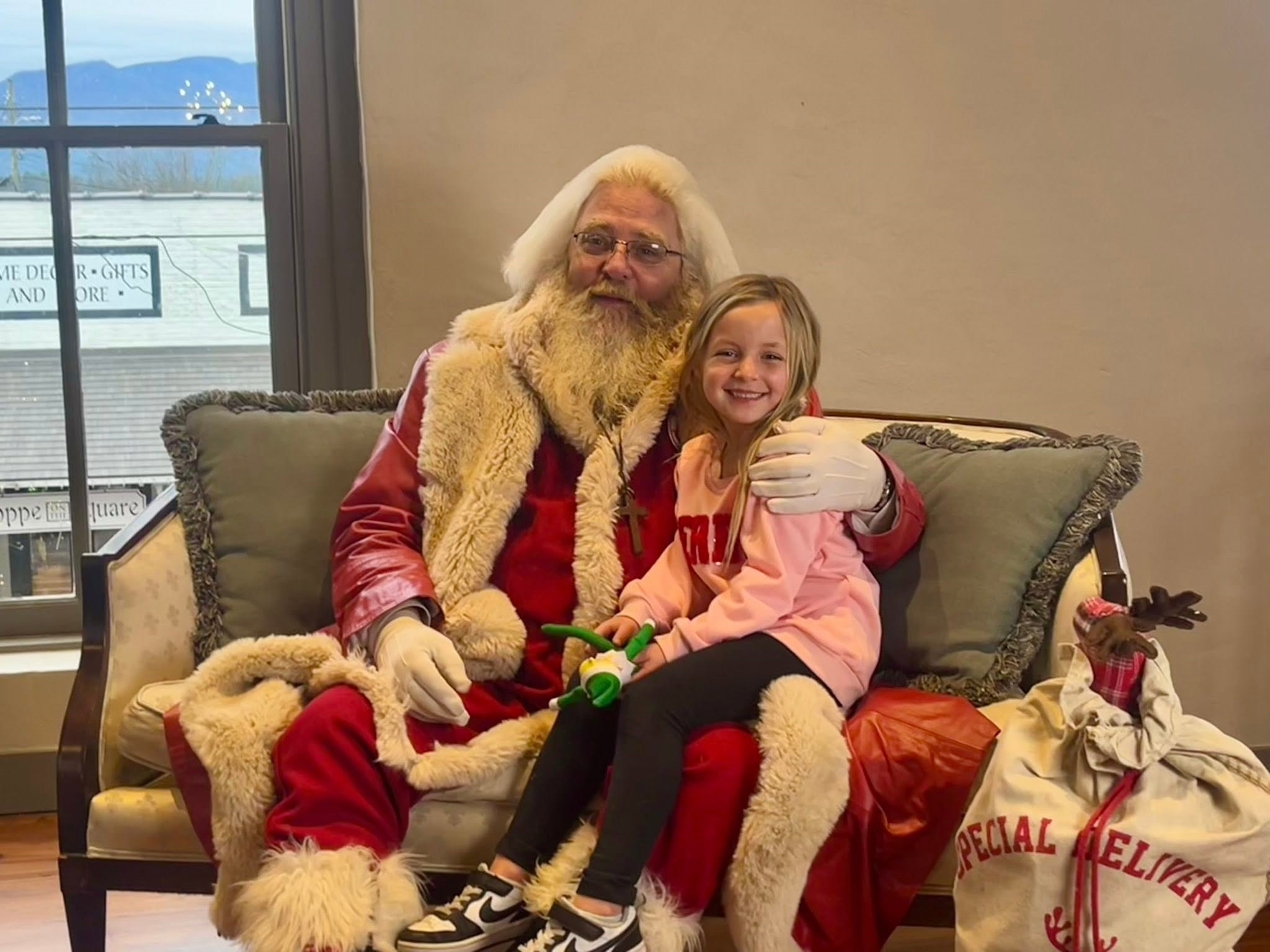 A joyful visit with Santa at the WNC Festival of Trees at the WNC Festival of Trees in Hayesville, North Carolina