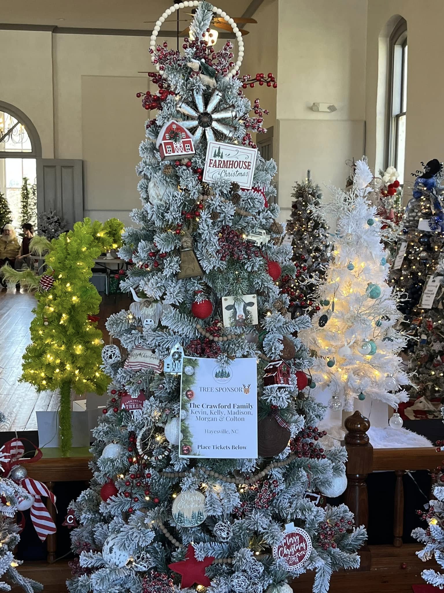 A warm farmhouse Christmas filled with family spirit at the WNC Festival of Trees in Hayesville, North Carolina